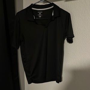 Boys large golf shirt. Collard shirt. Black. Three buttons on the front.